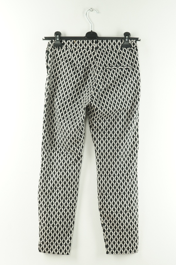 Spodnie materiałowe czarno-białe - H&M zdjęcie 2