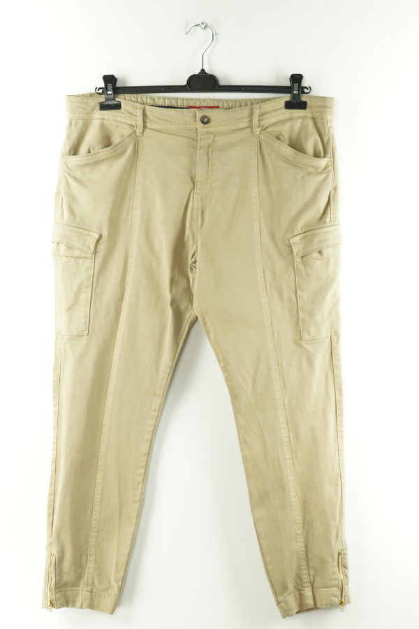 Spodnie jeansowe beżowe bojówki  - S.OLIVER zdjęcie 1