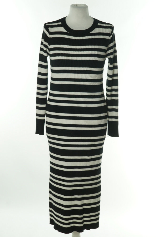 Sukienka  sweterkowa w paski czarno-białe - NEW LOOK zdjęcie 1