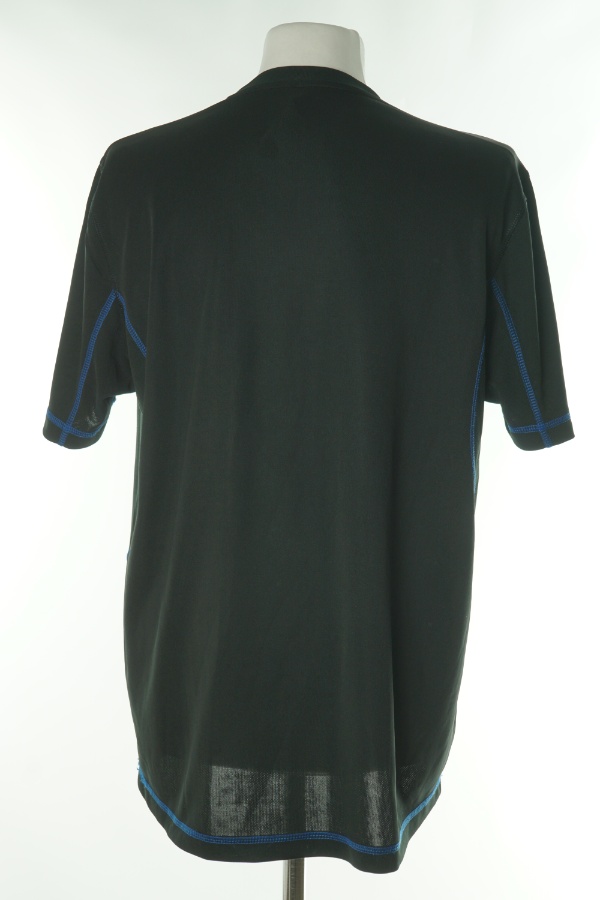 Koszulka czarna z niebieska nitką - CRANE zdjęcie 2