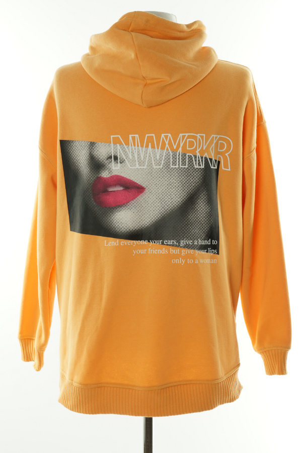 Bluza pomarańczowa z napisem białym - AMISU zdjęcie 2