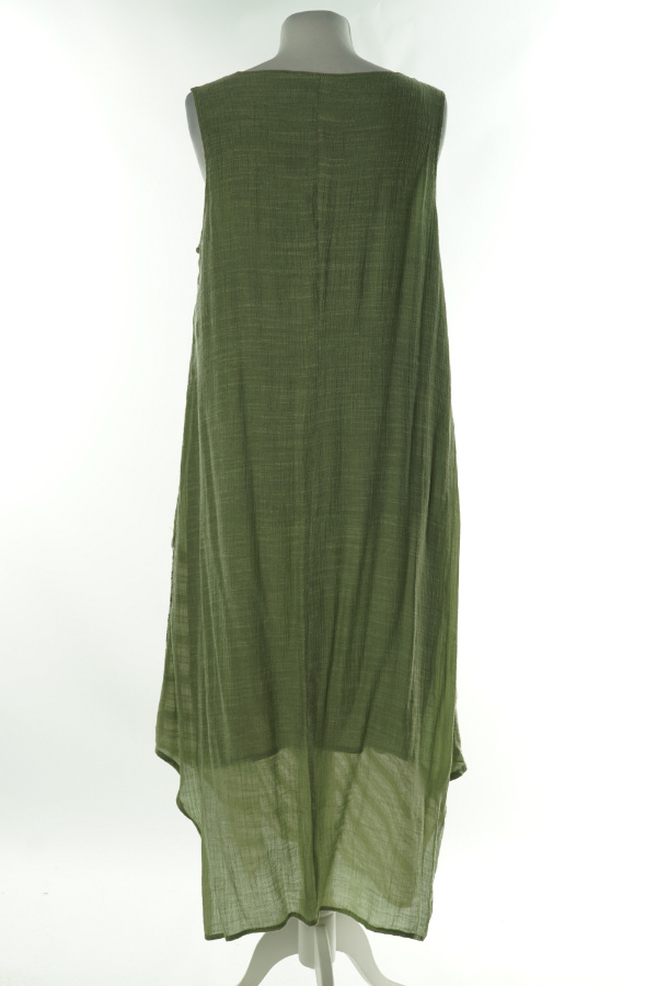 Sukienka zielona z paskami - KLASS zdjęcie 2