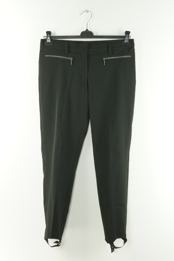 Spodnie czarne z suwakami - BONPRIX zdjęcie 1