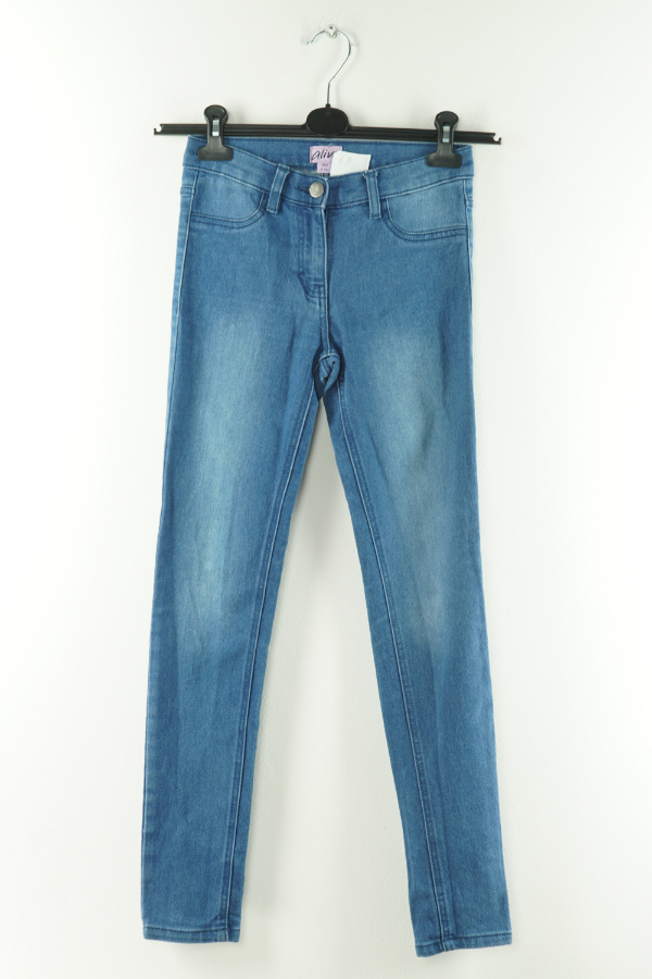Spodnie jeansowe niebieskie przecierane  - ALIVE zdjęcie 1