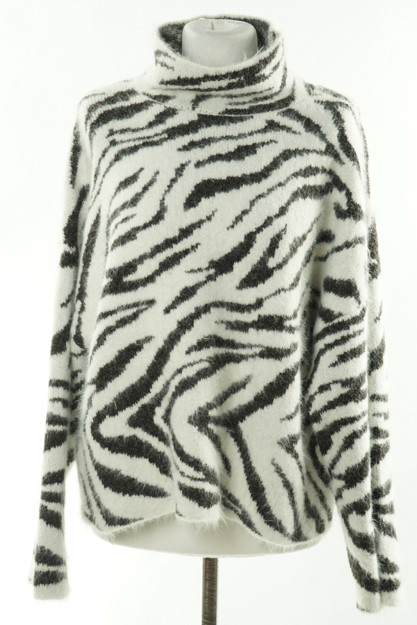 Sweter biało-czarny zebra - H&M zdjęcie 1