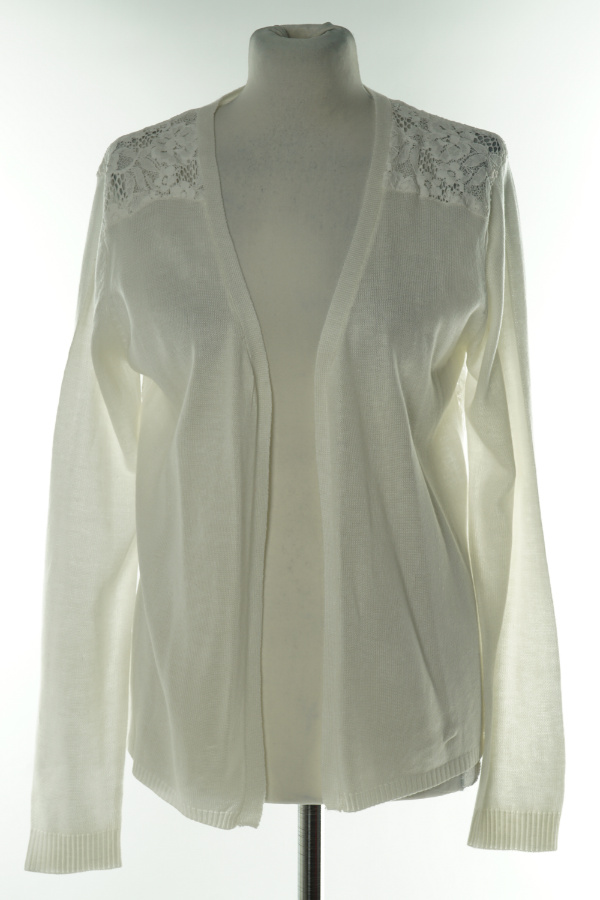 Narzutka sweterkowa biała z koronkowymi plecami - PRIMARK zdjęcie 1