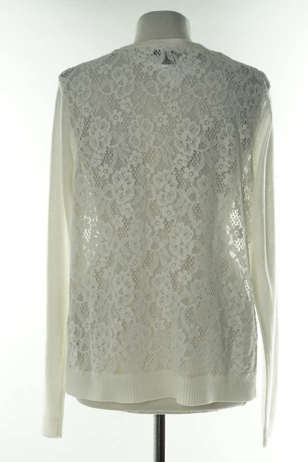 Narzutka sweterkowa biała z koronkowymi plecami - PRIMARK zdjęcie 2