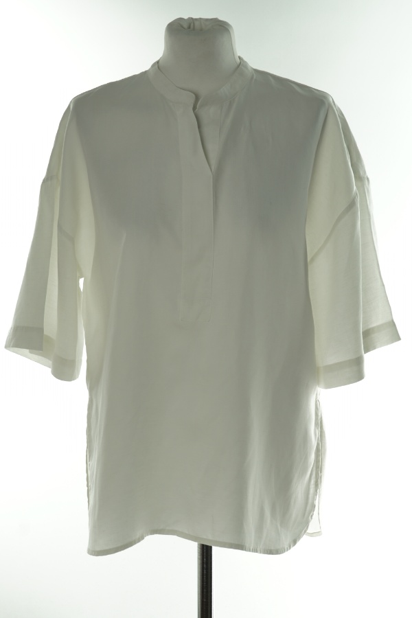 Bluzka biała lniana - ESPRIT zdjęcie 1