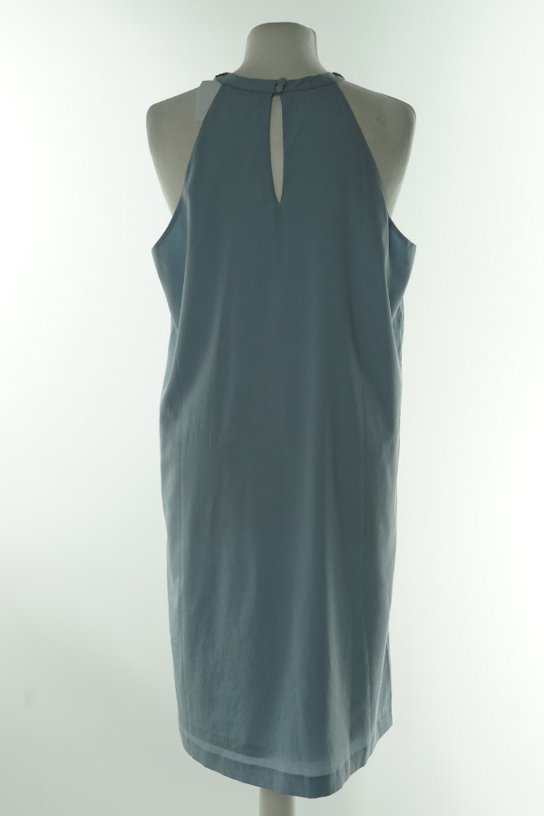 Sukienka niebieska z koralikami pod szyją - H&M zdjęcie 2