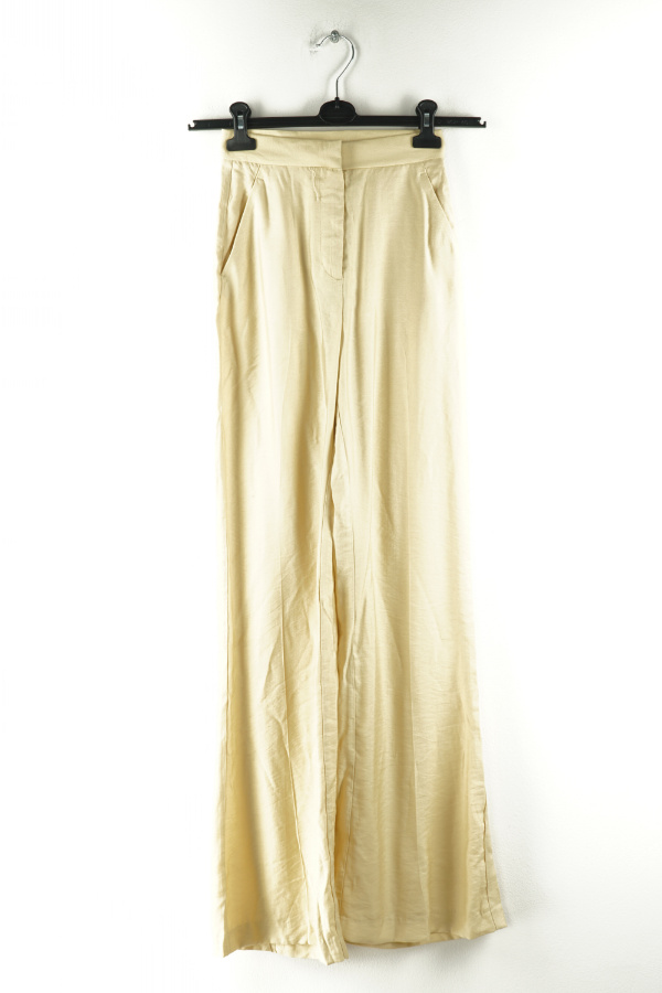 Spodnie beżowe gładkie - H&M zdjęcie 1