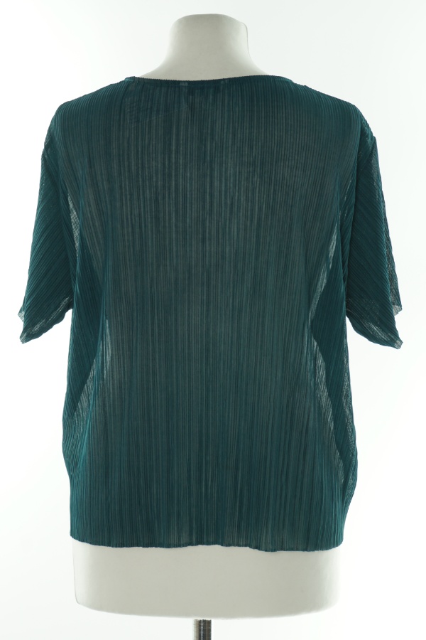 Bluzka plisowana zielona  - MONKL zdjęcie 2