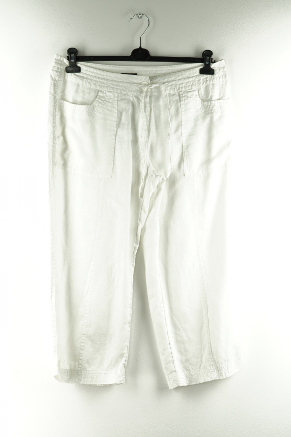 Spodnie białe lniane - H&M zdjęcie 1