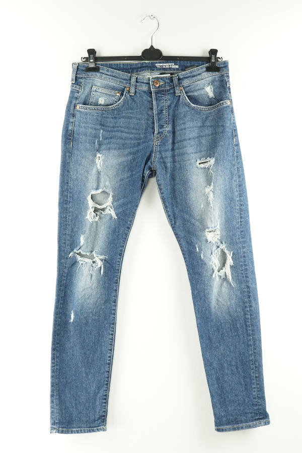 Spodnie jeansowe z dziurami - H&M zdjęcie 1