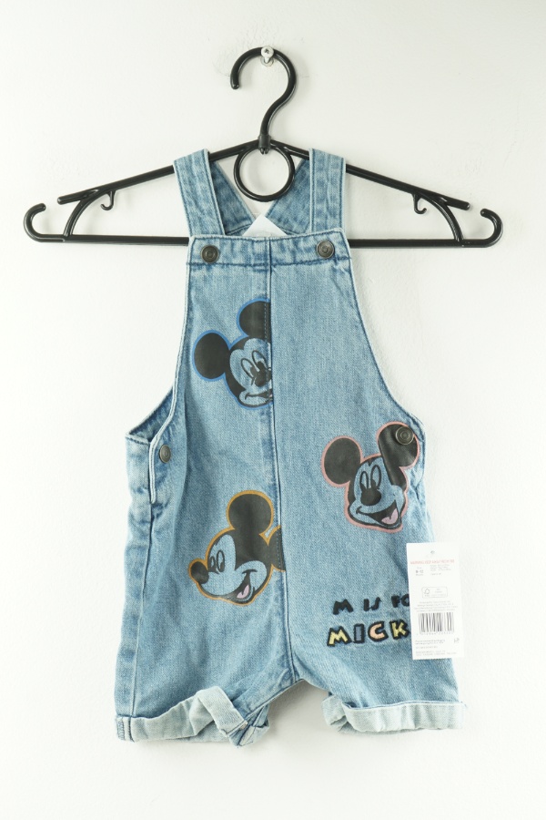 Ogrodniczki jeansowe niebieskie Mickey - TESCO zdjęcie 1