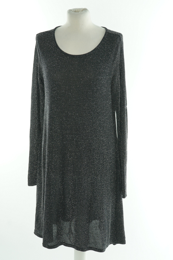 Sukienka czarna ze srebrną nitką - VERO MODA zdjęcie 1