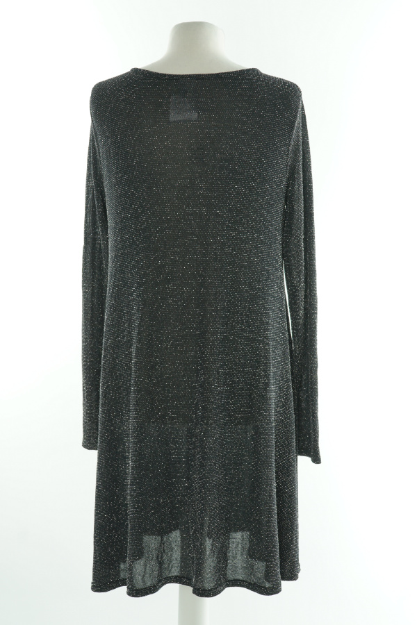 Sukienka czarna ze srebrną nitką - VERO MODA zdjęcie 2