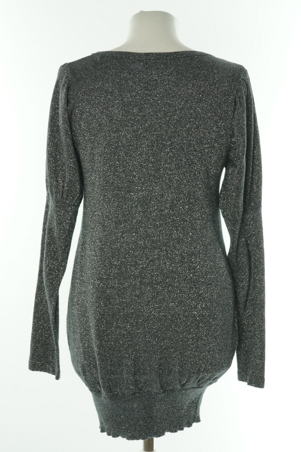 Bluzka sweterkowa czarna ze srebrną nitką - GEORGE zdjęcie 2