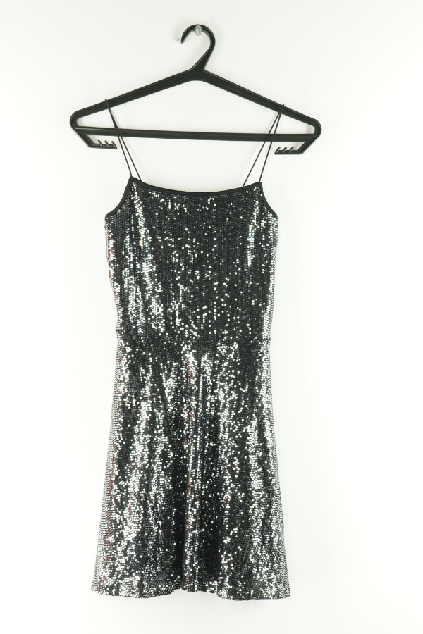 Sukienka czarna srebrne cekiny - NEW LOOK zdjęcie 1