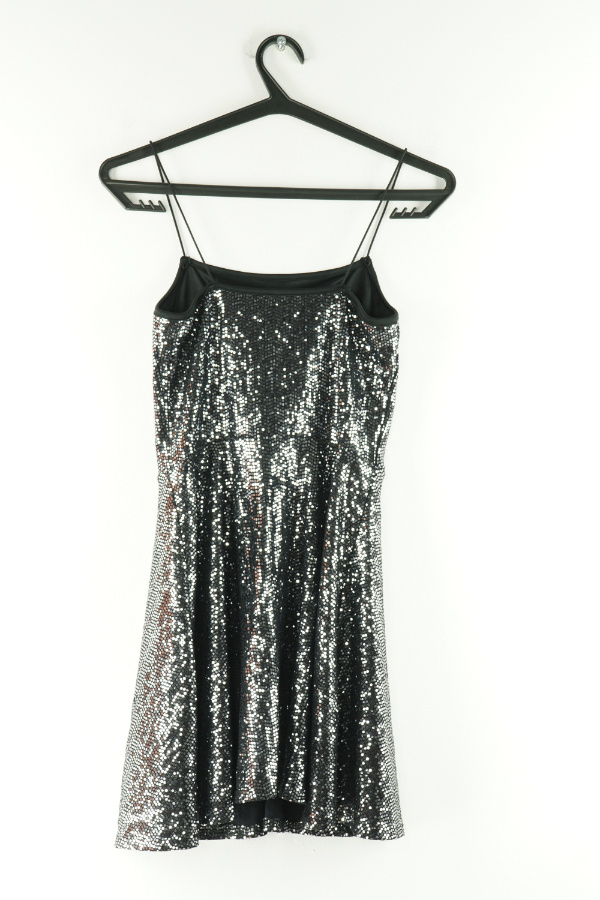 Sukienka czarna srebrne cekiny - NEW LOOK zdjęcie 2