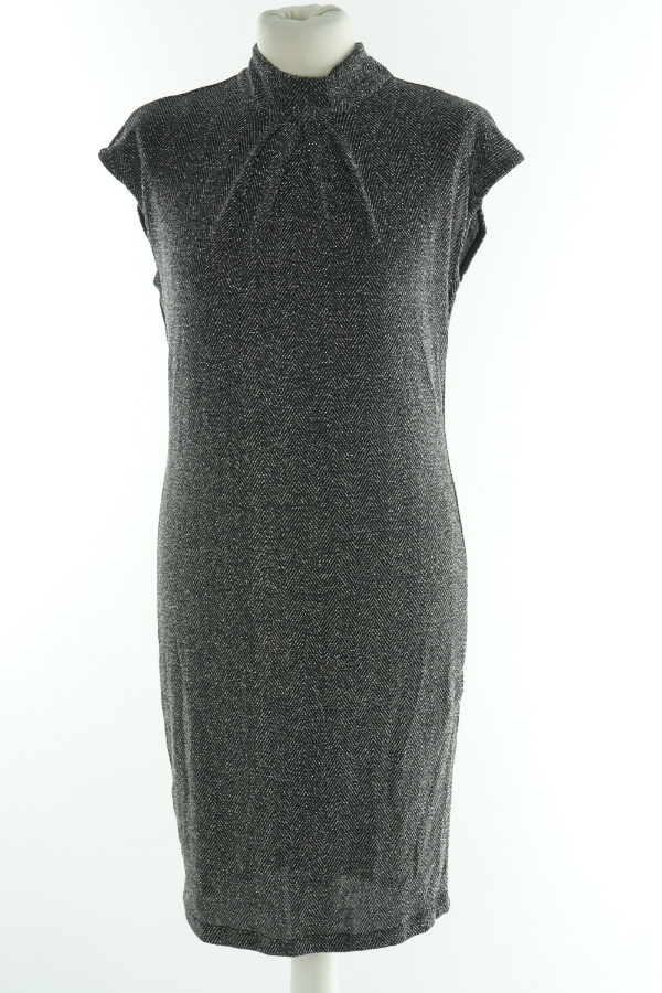 Sukienka czarna ze srebrną nitką - ICHI zdjęcie 1