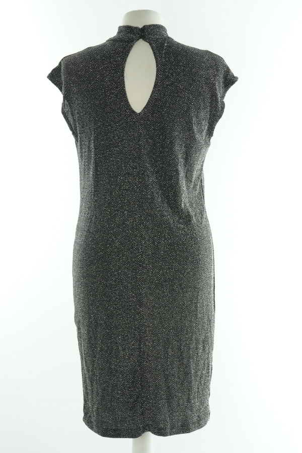 Sukienka czarna ze srebrną nitką - ICHI zdjęcie 2