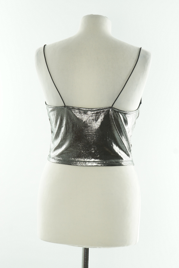 Bluzka srebrna błyszcząca - H&M zdjęcie 2