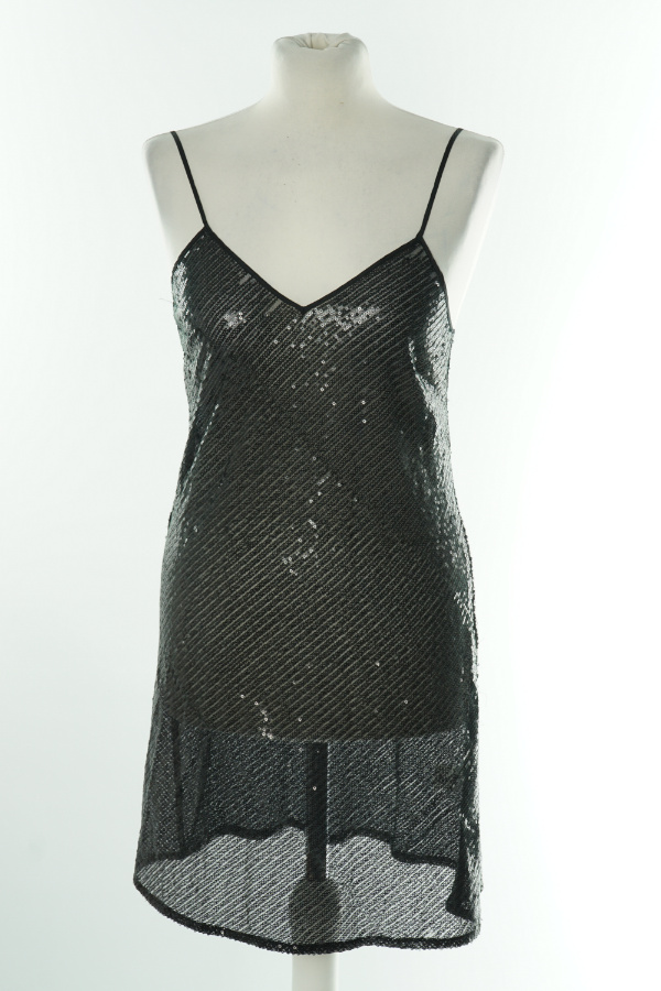 Sukienka czarna cekinowa - WAREHOUSE zdjęcie 1