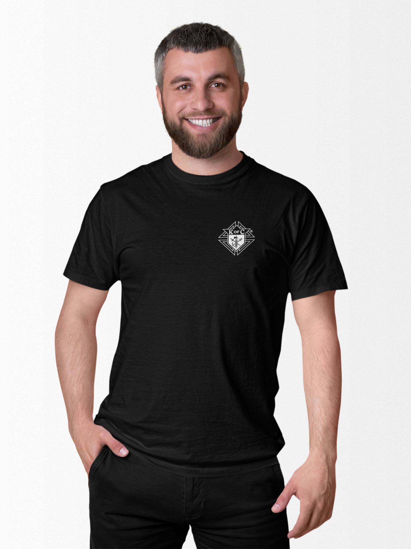 Koszulka z godłem K of C / T-shirt avec emblème zdjęcie 2