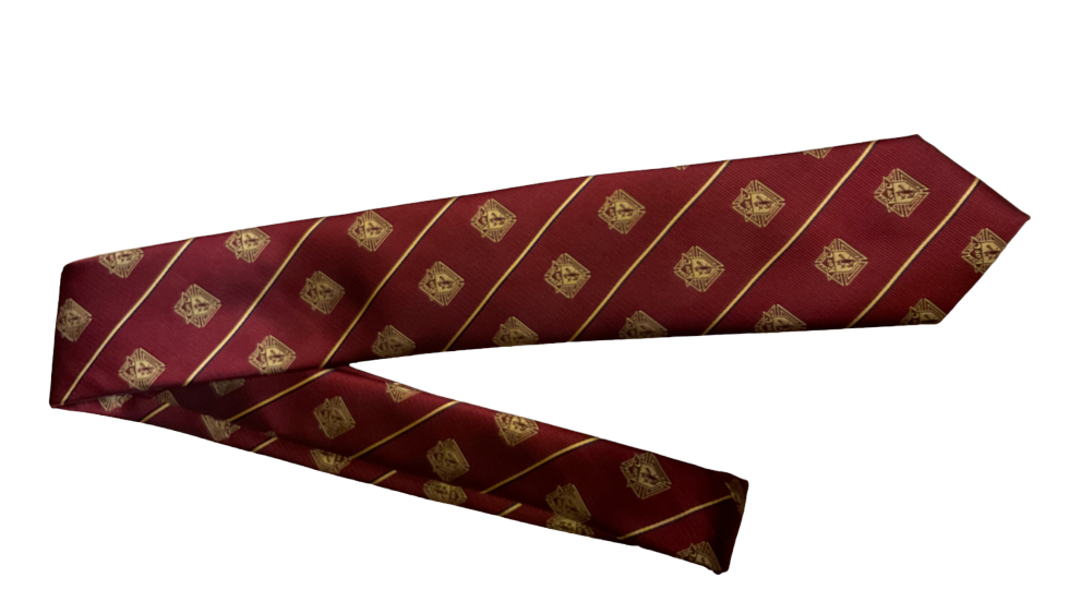 Krawat czerwony złote logo zdjęcie 1