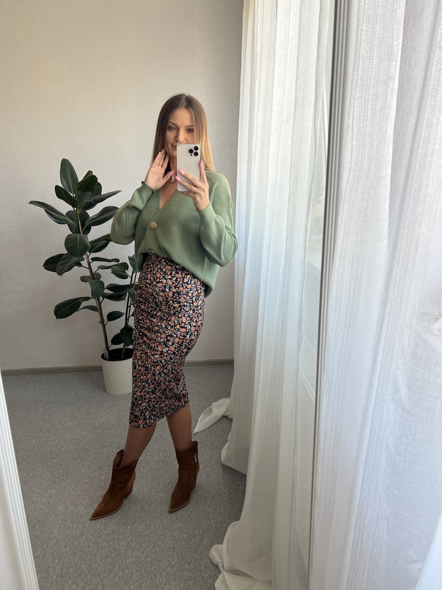 Sweter SILKY  - khaki zdjęcie 2