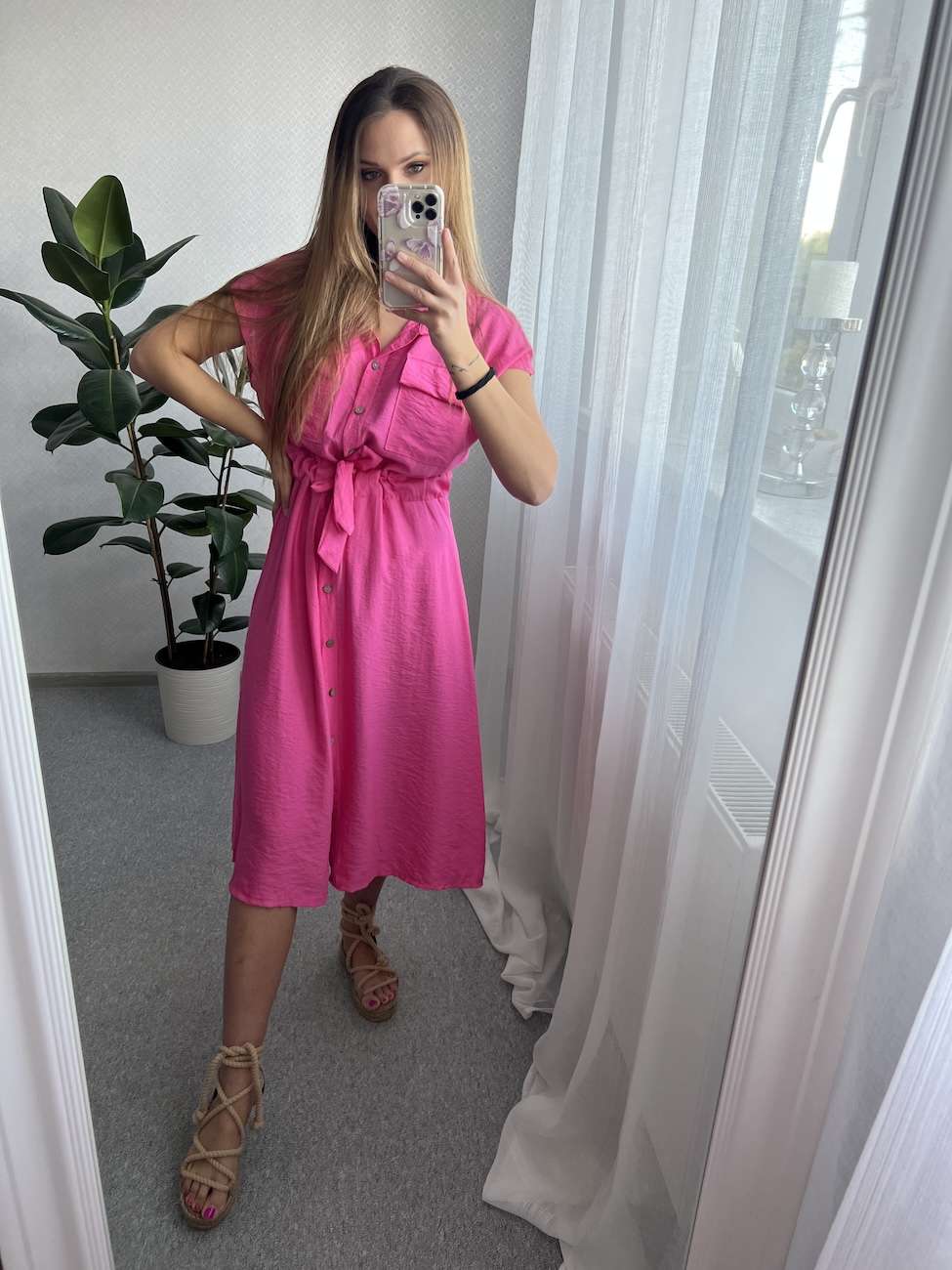 Sukienka LAU 2 - różowa  zdjęcie 4