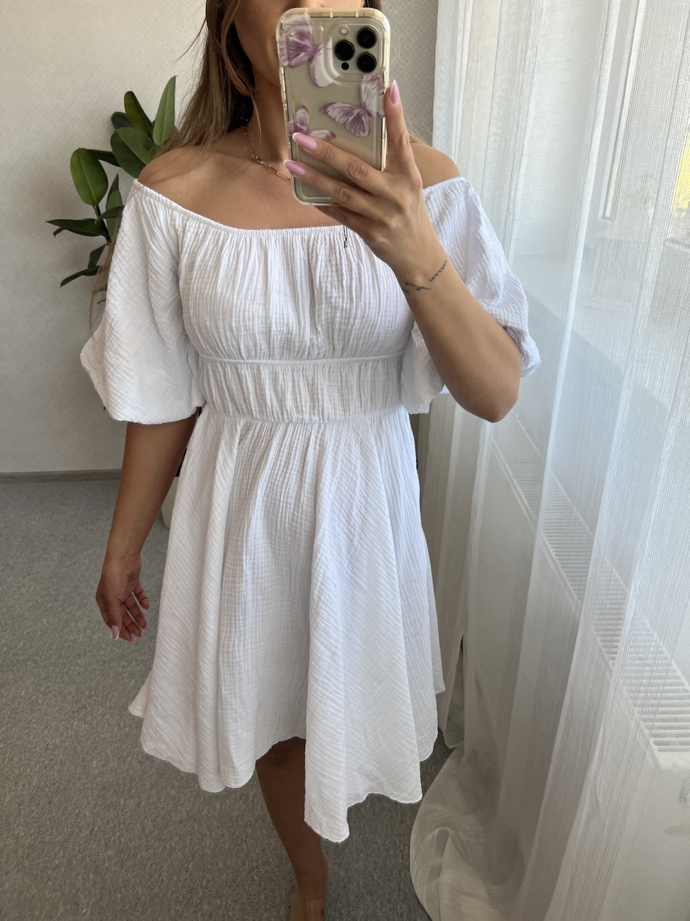 Sukienka LORI short  - biała   zdjęcie 3