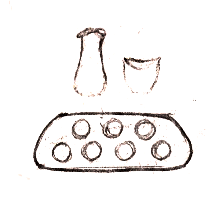 Wzór  476 - Tacka do jaj z kieliszkami zdjęcie 1