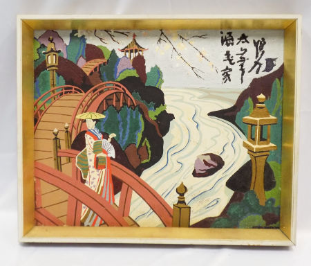 GEJSZA na moście Stare malarstwo japońskie zdjęcie 1
