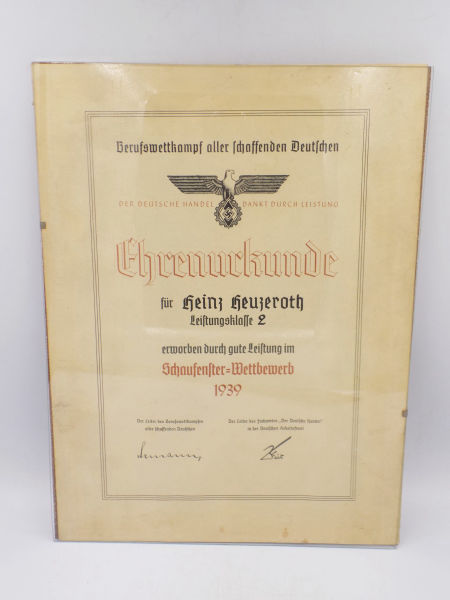 III Rzesza Honorowy Certyfikat 1939 zdjęcie 2