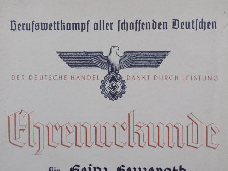 III Rzesza Honorowy Certyfikat 1939 zdjęcie 4