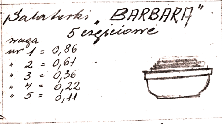 Wzór  627 - Salaterki "Barbara" 5-częściowe zdjęcie 2