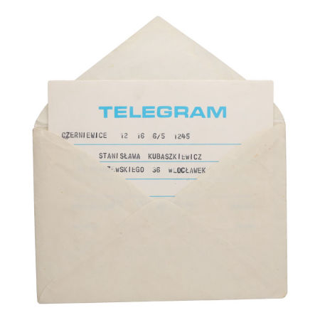 Telegram imieninowy PRL Bydgoszcz 1977 Czerniewice Włocławek zdjęcie 2