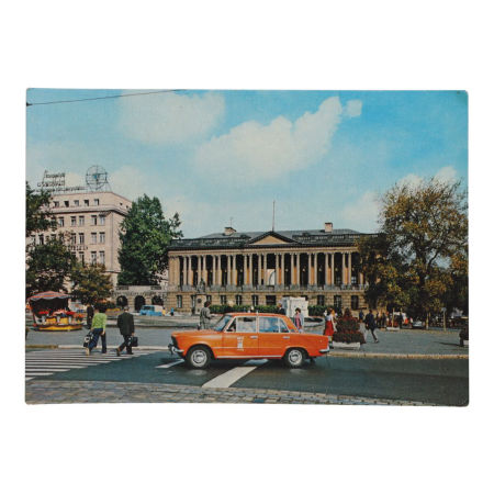 Pocztówka z Poznania Plac Wolności i Biblioteka Raczyńskich zdjęcie 1