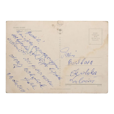 Stara pocztówka z Mapą Beskidu Śląskiego zdjęcie 2
