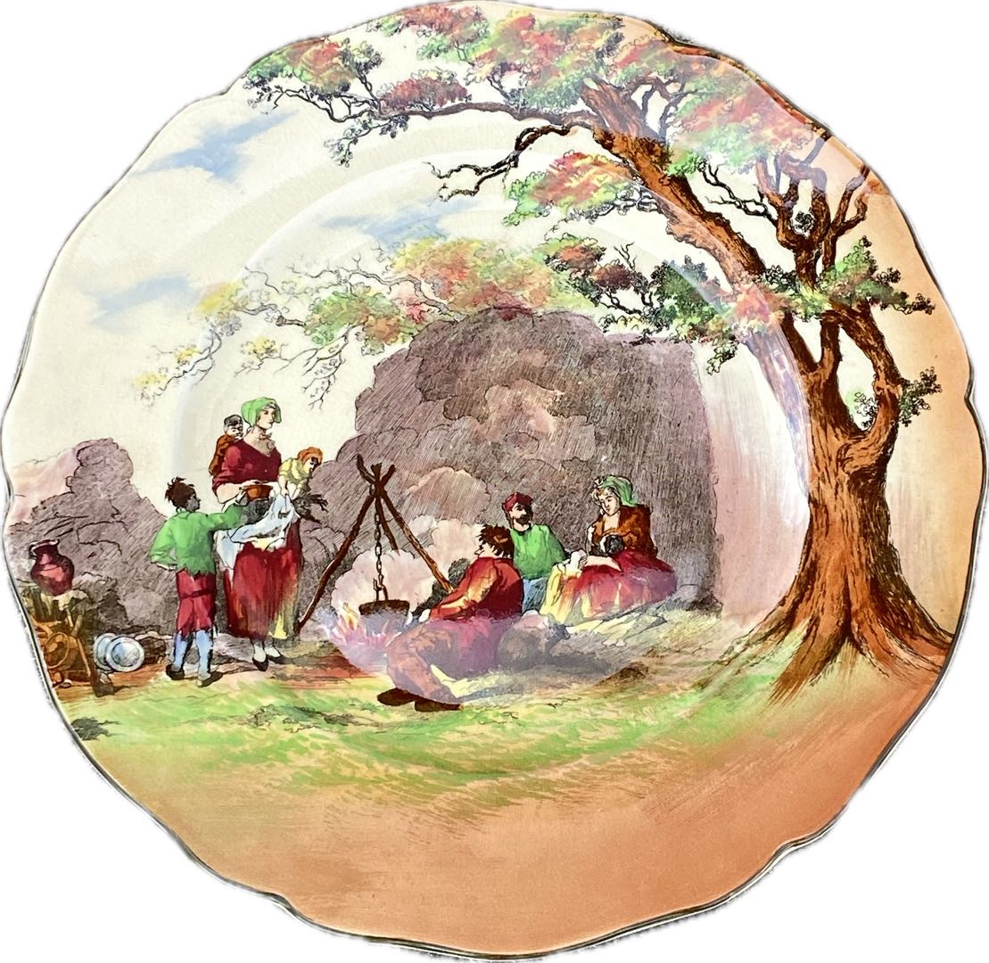 Zabytkowy talerz kolekcjonerski Royal Doulton English Old Scenes zdjęcie 1