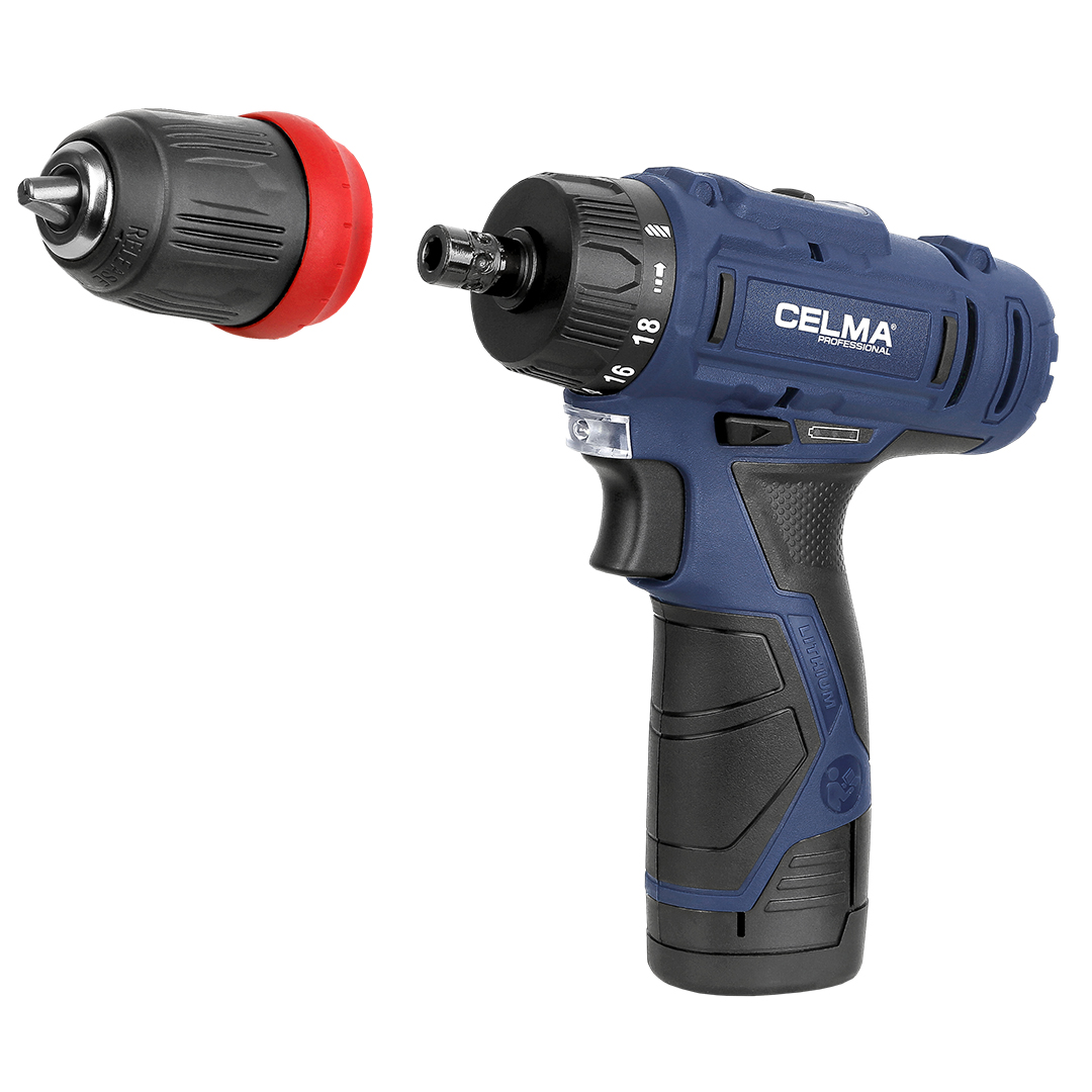 Wiertarko - wkrętarka CELMA Professional WAK-Li 12GEO 12V 2x1,5Ah 32Nm - Celma Professional zdjęcie 2