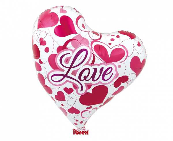 Balon Ibrex Hel, serce Sweet 14", Love Hearts, packed - TAKARAKOSAN zdjęcie 1