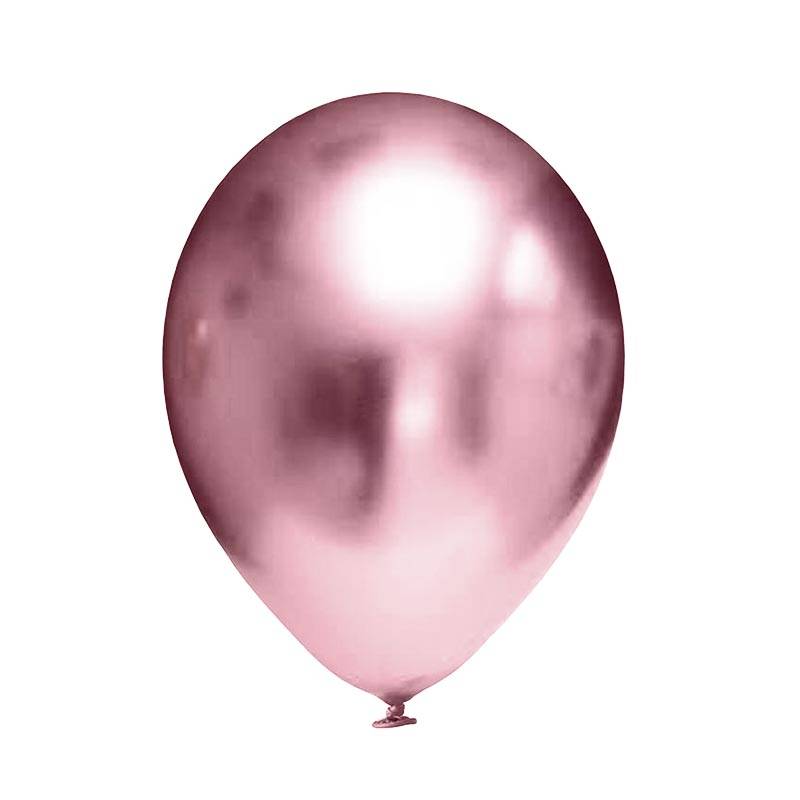 Balony lateksowe Chrome różowe, 12,5cm, 100 szt. zestaw, lustrzane - Flowballoons zdjęcie 1