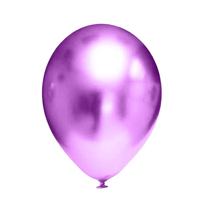 Balony lateksowe 5" Chrom, Fioletowe, 12,5 cm, 100 szt. zestaw, lustrzane - Flowballoons zdjęcie 1