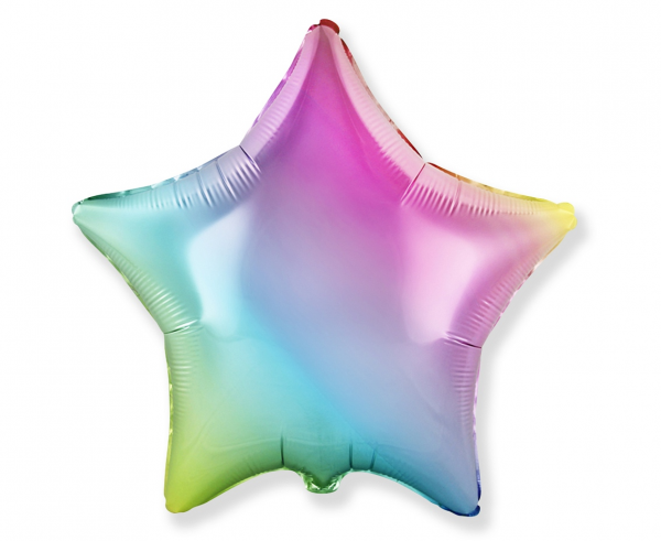 Balon foliowy 18" FX - Gwiazda (gradient pastelowy), ombre - Flexmetal zdjęcie 1