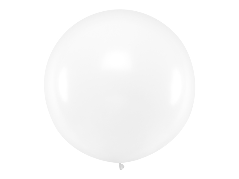 Balon okrągły 1m, Pastel Clear, 40", duży, przeźroczysty - PartyDeco zdjęcie 1