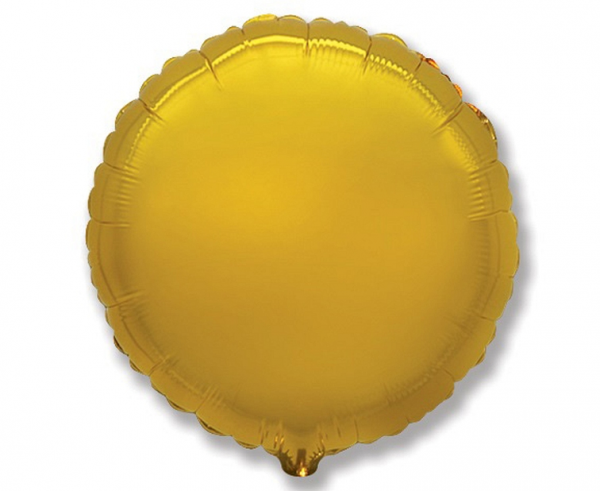 Balon foliowy 18" FX - "Okrągły" (złoty) - Flexmetal zdjęcie 1