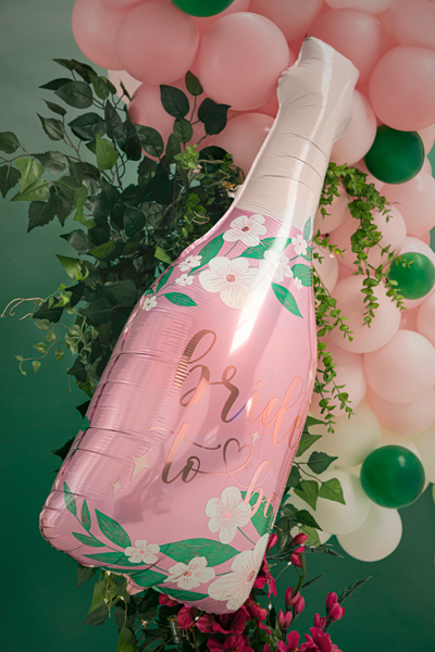 Balon foliowy Butelka Bride to be, 49.5x108.5 cm, wieczór panieński - PartyDeco zdjęcie 4