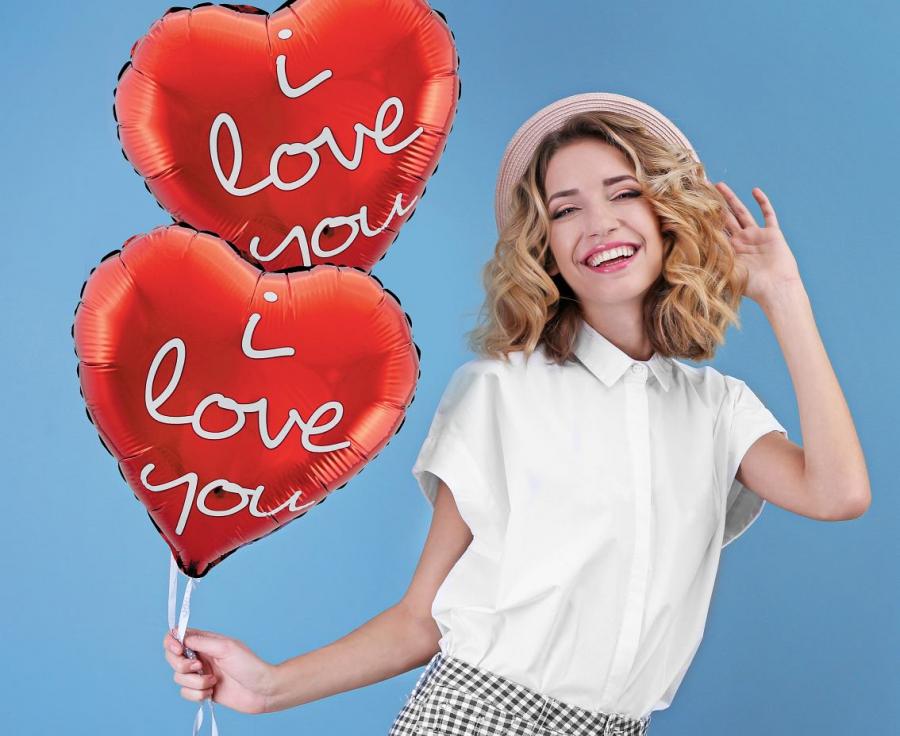 Balon foliowy "I Love You (nadruk)", 18" - Godan zdjęcie 2